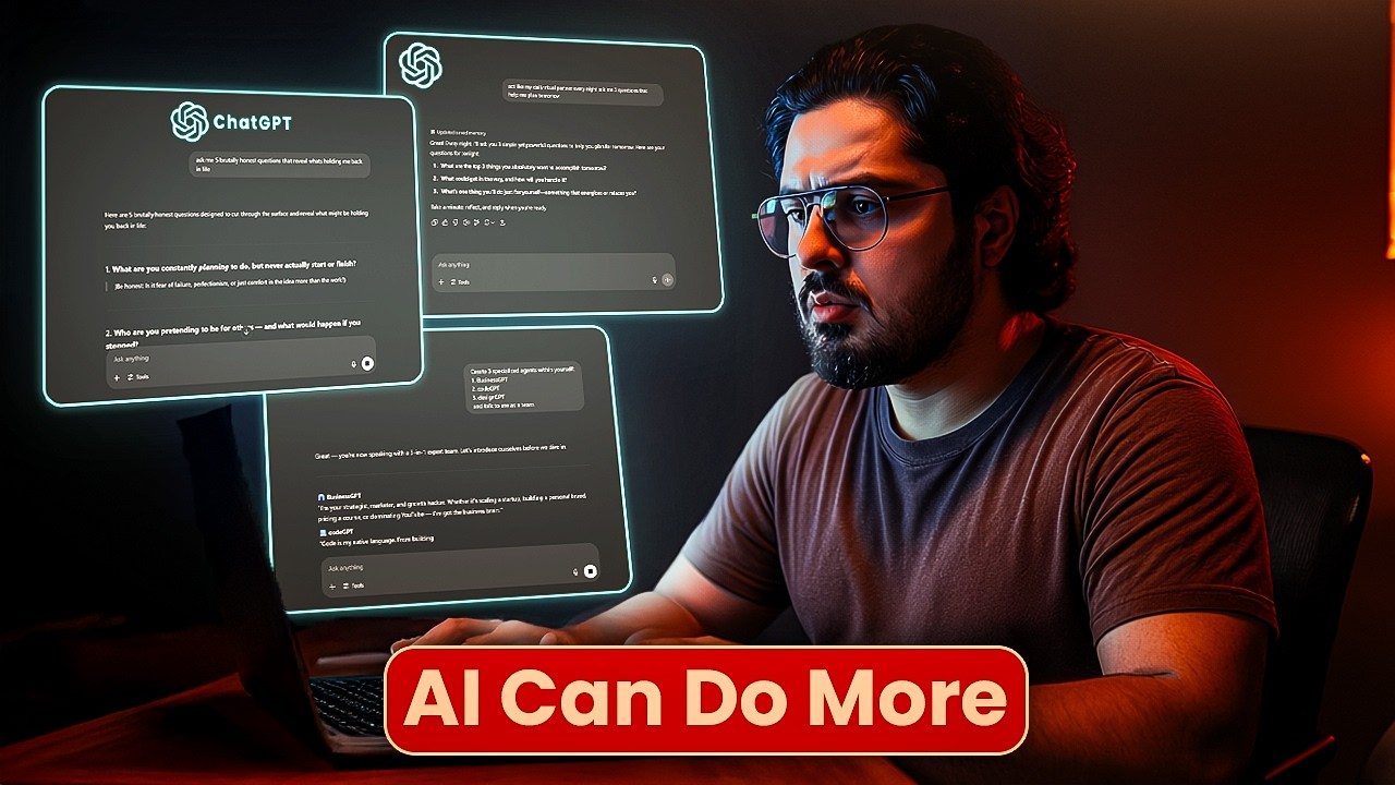 YouTube post by @CodeWithHarry for Udemy. Caption reads: You can do much more with AI 🔥.