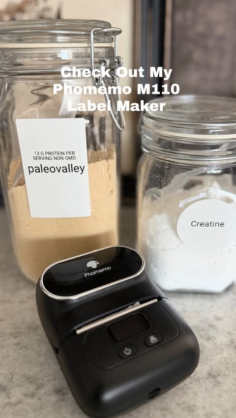Instagram post by @interiorsbydebbi for Phomemo. Caption reads: [...] my favorite label maker, and it’s from....