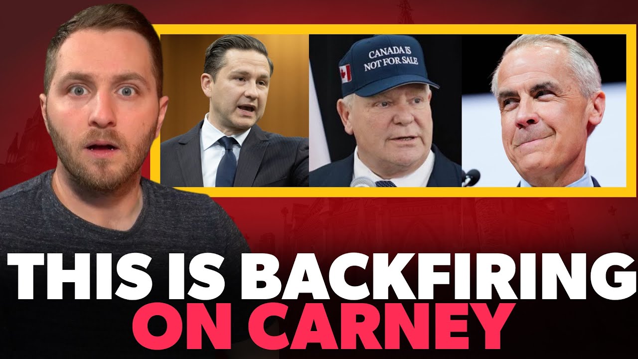 YouTube post by @elev8podcast for Surfshark. Caption reads: Ontario Goes NUCLEAR On Carney—Poilievre SEIZES....