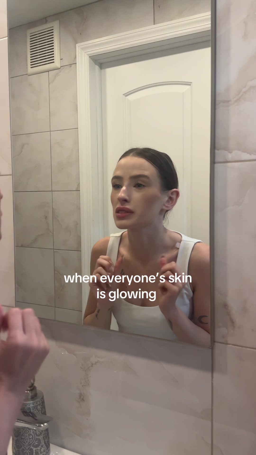 TikTok post by @urszulala for MaryRuth Organics. Caption reads: glowing skin is always in ✨ @MaryRuth's ....