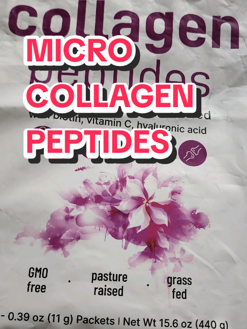 TikTok post by @cynthiamuller2 for Micro Ingredients. Caption reads: #multicollagenpeptides....