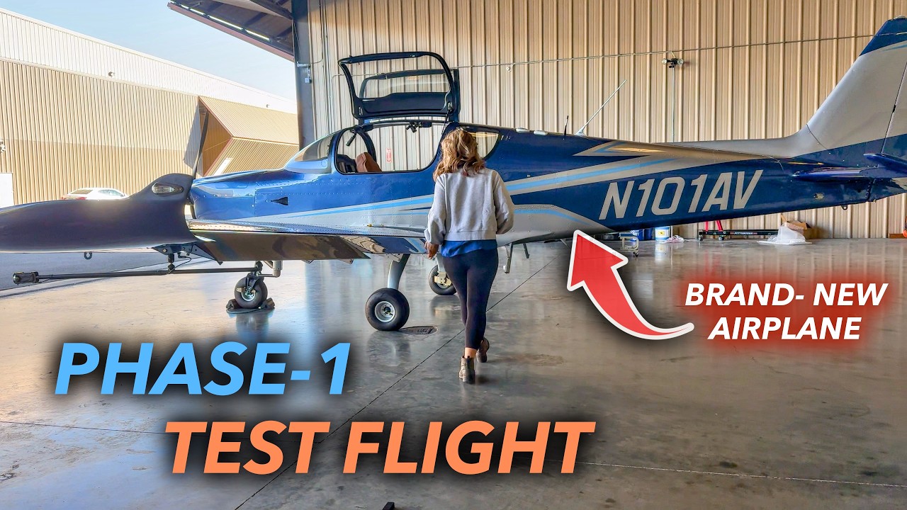 YouTube post by @Aviation101 for Garmin. Caption reads: Nobody has EVER flown this plane before.