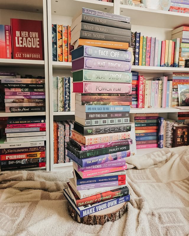 Instagram post by @megan.reads.romance for Atria Books. Caption reads: 💌 happy book mail, y'all! thanks to @atriabooks....