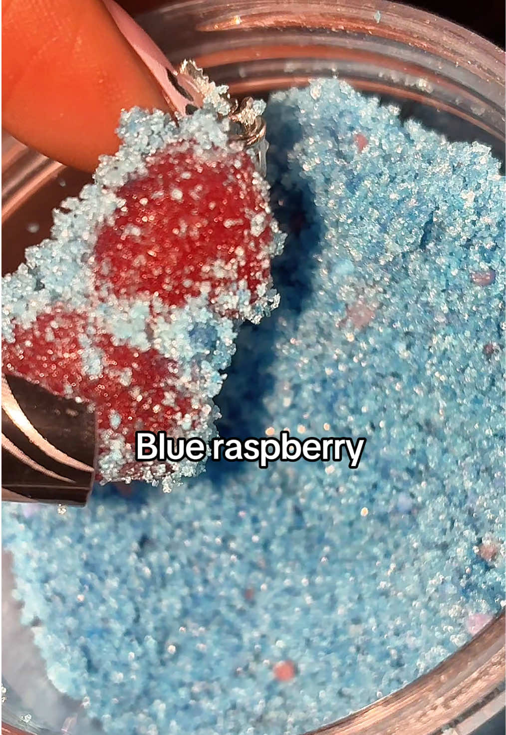 TikTok post by @scorpioexclusive for Poppin Crunch. Caption reads: @PoppinCrunch intense blue raspberry [...].