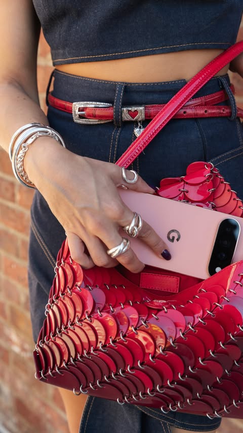 Instagram post by @aprillockhart for Google Pixel. Caption reads: A look at my NYFW with my @googlepixel ✨ from....