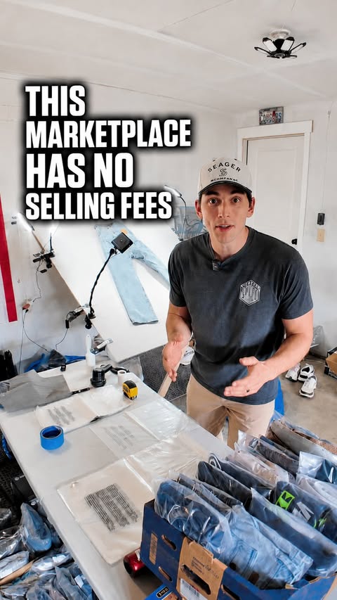 Instagram post by @rockwellresell for Depop. Caption reads: [...] to is fees. There are no selling fees on....