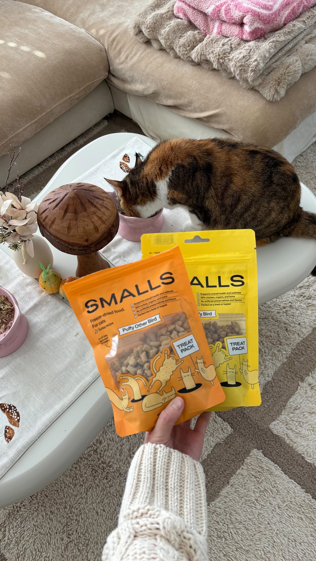 Instagram post by @emeline.chang for Smalls. Caption reads: [...] deserves a Thanksgiving feast too ft.....