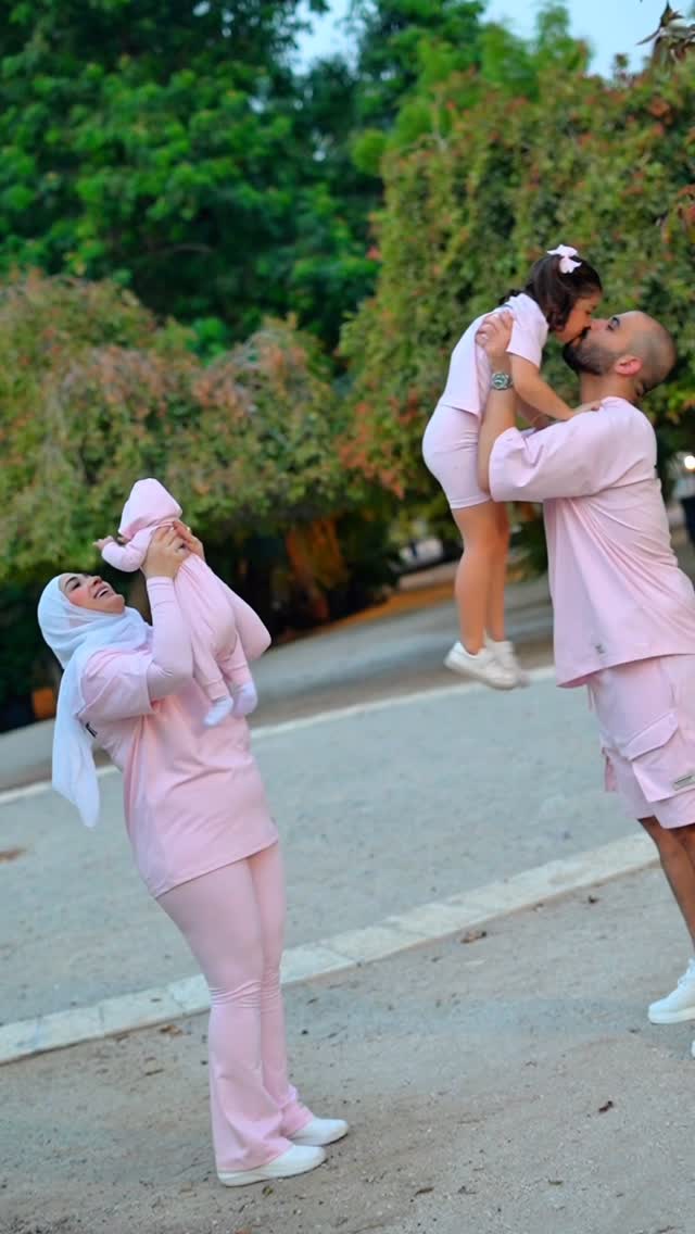 Instagram post by @shahlaelatrashofficial for The Giving Movement. Caption reads: Family matching vibes in @thegivingmovement🩷....