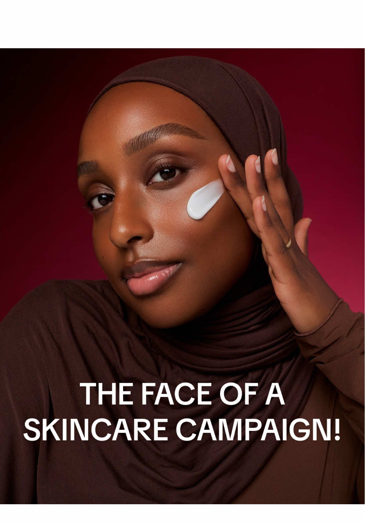 TikTok post by @ayshaharun for ONE SIZE BEAUTY. Caption reads: [...] natural brown skin, as one of the faces of....