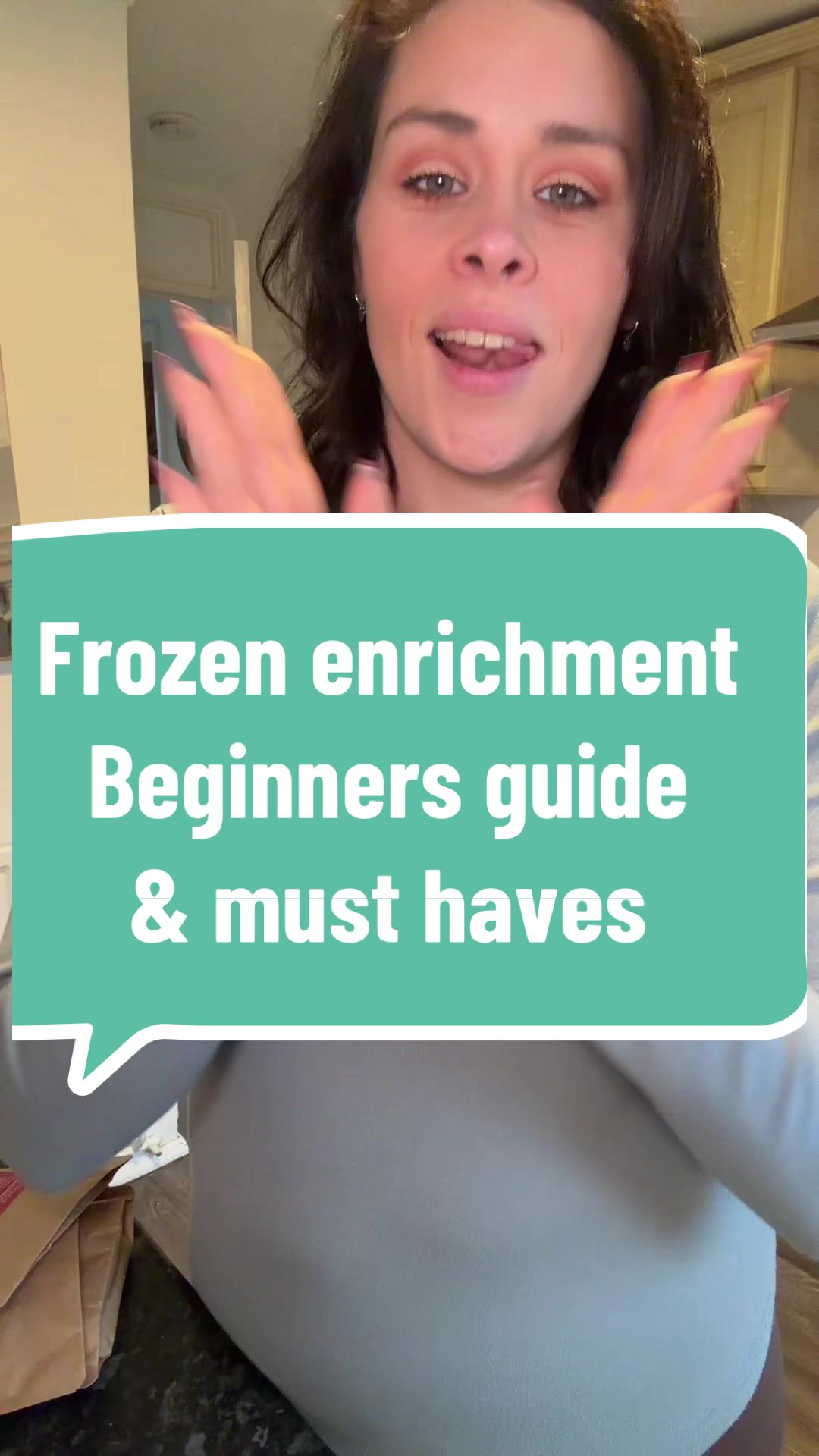 TikTok post by @mrskellyhurworth for Herbal Dog Co. Caption reads: [...] in the form of frozen enrichment. @Herbal....