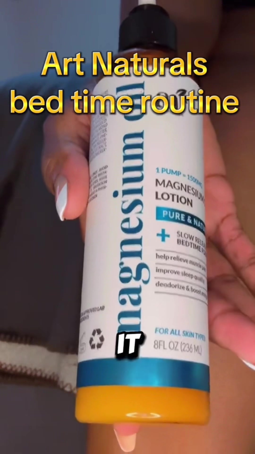 TikTok post by @ladybuggk for artnaturals. Caption reads: [...] with tension and working out. @artnaturals....