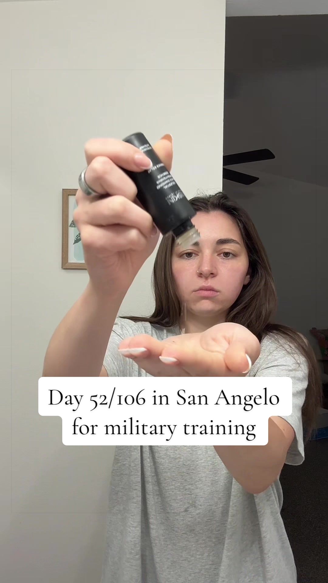 TikTok post by @ewashburn for Boka. Caption reads: [...] #military #sanangelotx #grwm #diml #vlog....