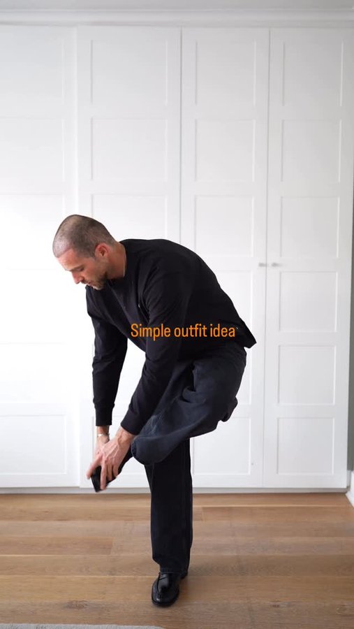 Instagram post by @digby_edgley for Russell & Bromley. Caption reads: Simple outfit idea wearing the @russellandbromley....