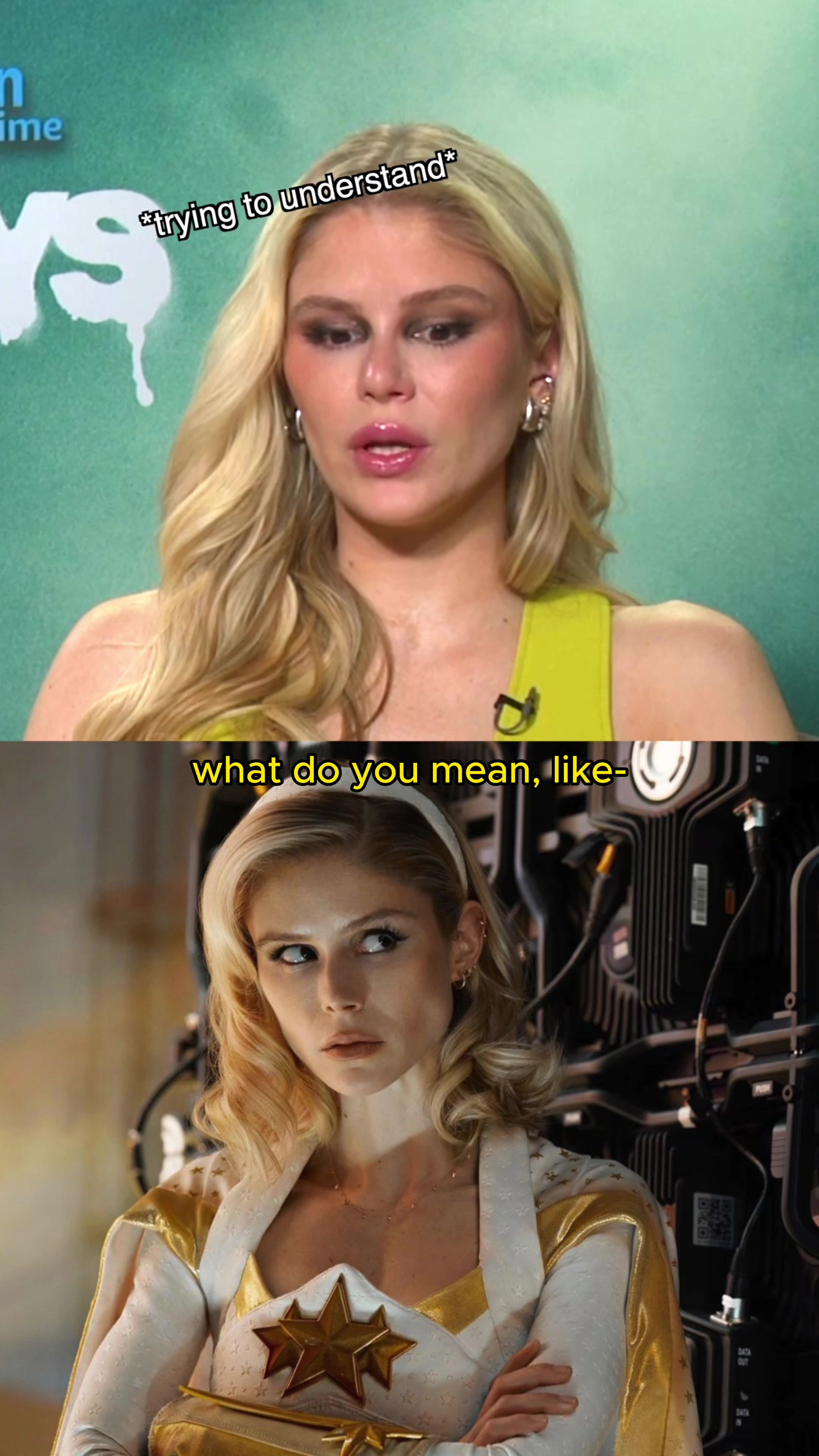 TikTok post by @tayamillerr for The Boys. Caption reads: [...] Well, it was to interview the cast of The....