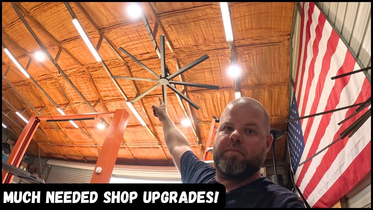 YouTube post by @TKCL for VEVOR. Caption reads: Much Needed Shop Upgrades!.