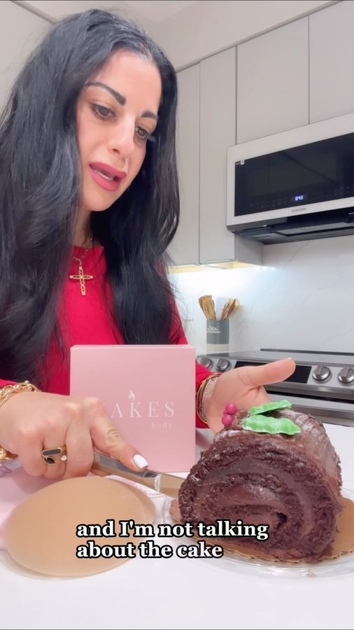 Instagram post by @cookwithchan for CAKES Body. Caption reads: [...] I’m not talking about the one you EAT- Cakes....