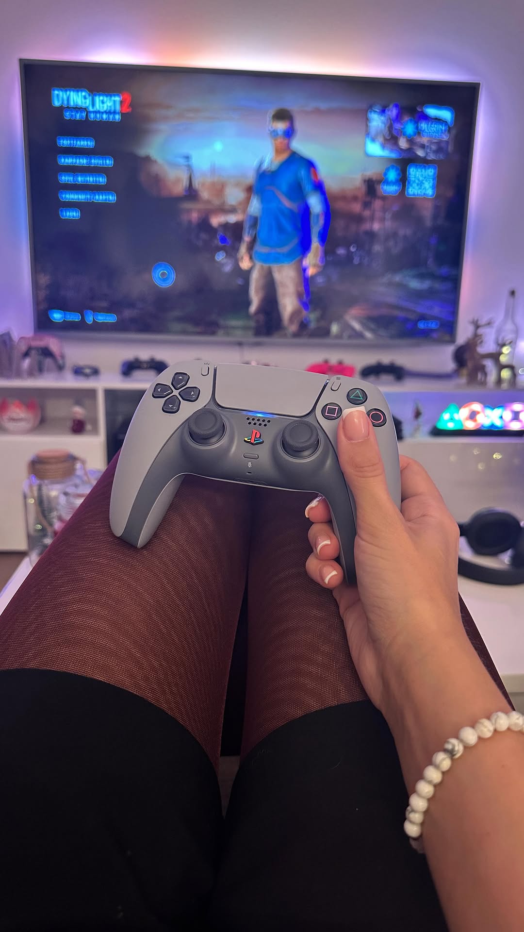 Instagram post by @yve.gaming for PlayStation DACH. Caption reads: Started #dyinglights2 yesterday after 2 weeks....