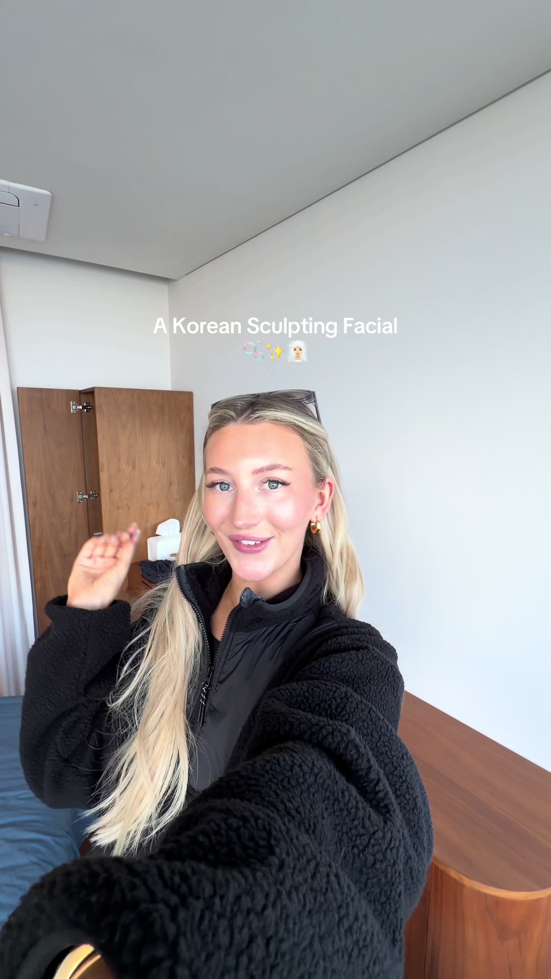 TikTok post by @amelia0livia for Yepoda. Caption reads: Come with me to get a Sculpting Bamboo Korean....