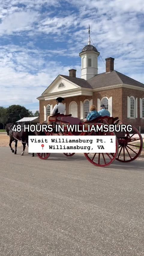 Instagram post by @noraeatsgood for Visit Williamsburg. Caption reads: 📍 Williamsburg, VA | Visit Williamsburg 
🚘....