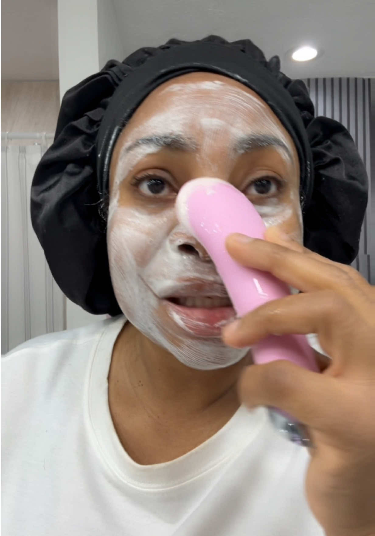 TikTok post by @duchessplumb for Pritech US. Caption reads: If your face is clean? Try this face cleanser....