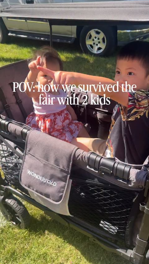 Instagram post by @joleneayu for WonderFold. Caption reads: [...] the kids... We survived because of the....