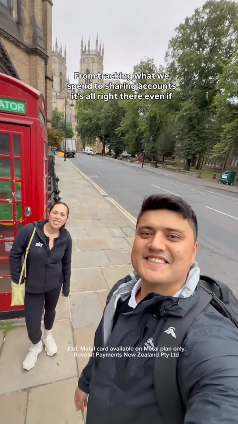 Instagram post by @louisdavis____ for Revolut. Caption reads: ✈️ 💰 Travel made easy with Revolut — exchange 35+....