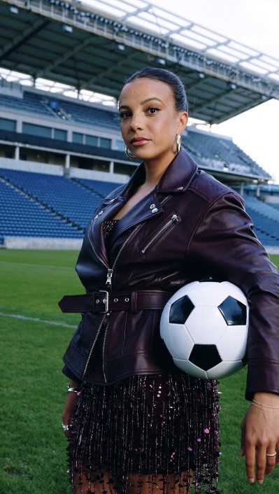 Instagram post by @malpugh for TJ Maxx. Caption reads: [...] wearing what makes you feel your best.....