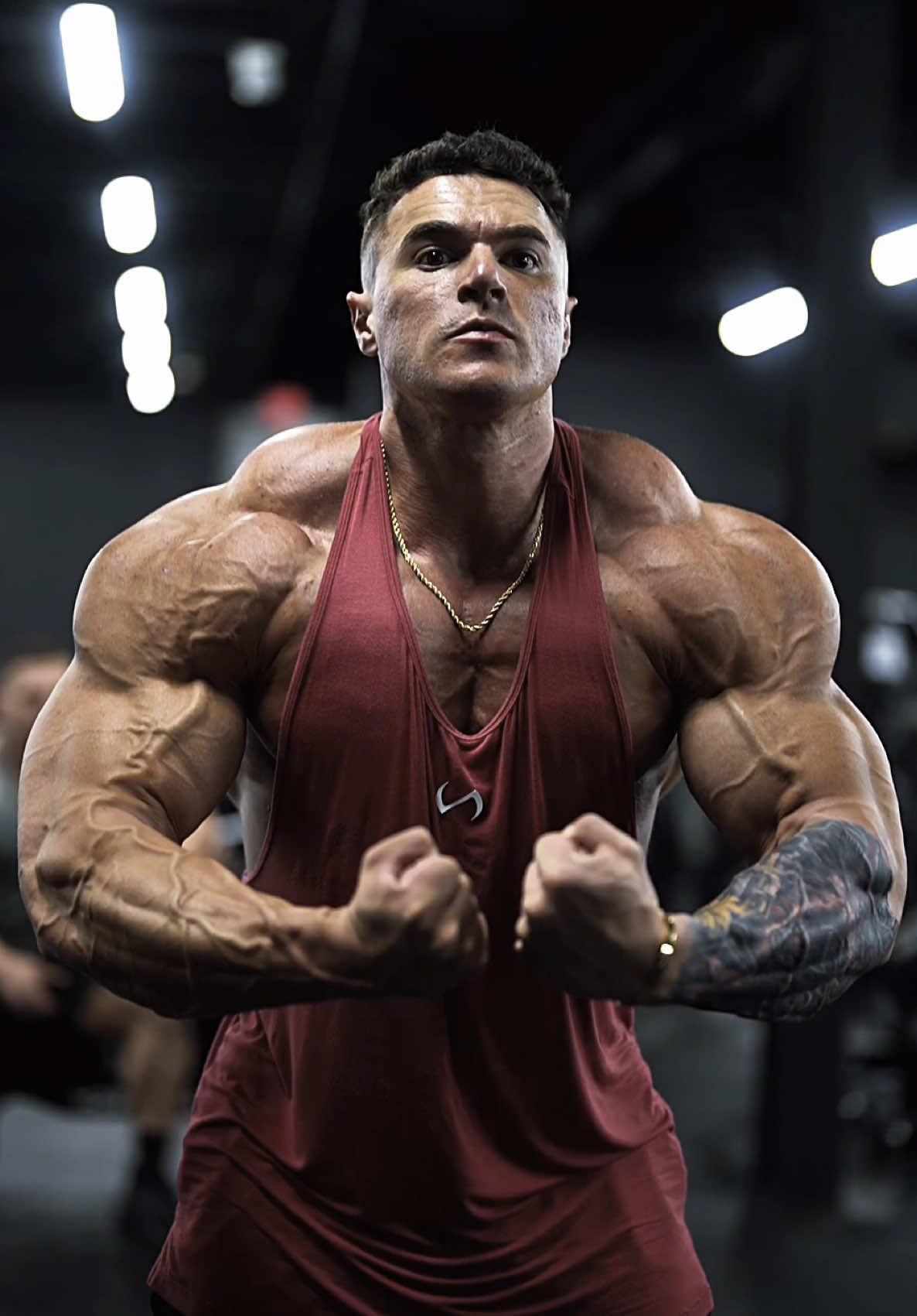 TikTok post by @mattgreggo for TLF Apparel. Caption reads: Energy. 🏆 fit @TLFapparel ‘GREGGO’ #mrolympia....