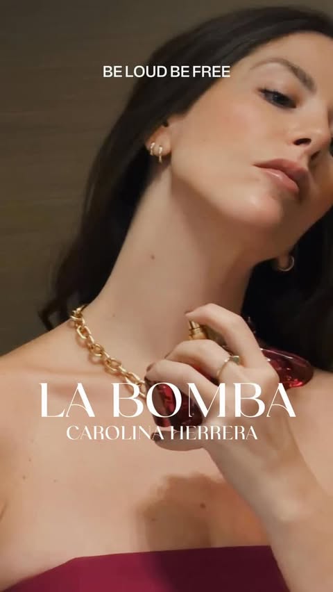 Instagram post by @poljasqui for Carolina Herrera. Caption reads: …ese perfume ✨ @carolinaherrera....