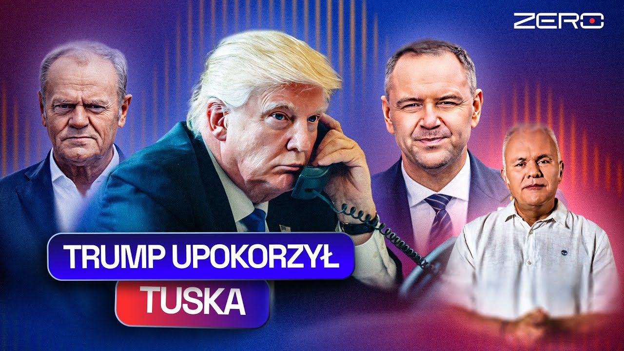YouTube post by @KanalZeroPL for Mubi.pl. Caption reads: MAZUREK: TUSK LOST TO NAWROCKI. TRUMP PREFERS TO....