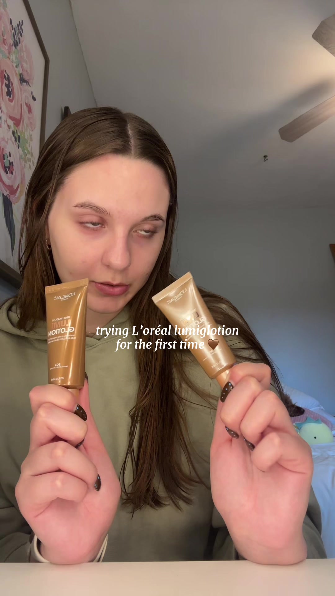 TikTok post by @hallebreal for Her Campus. Caption reads: [...] part of my daily routine! gifted by....