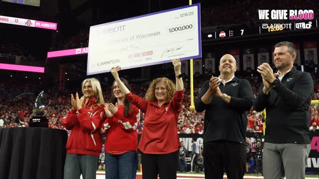 Instagram post by @bigtennetwork for Abbott. Caption reads: “The 2025 We Give Blood Drive” has come to an end,....