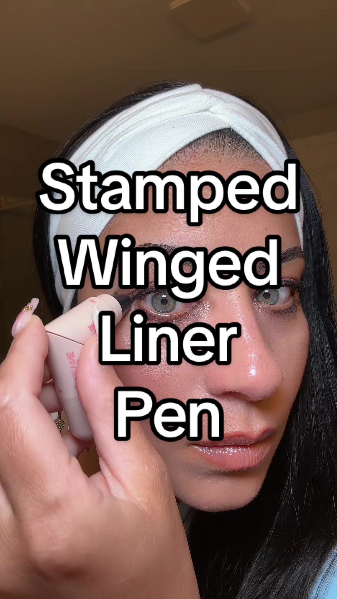 TikTok post by @ladyliz100 for Page Vine. Caption reads: Winged liner in under 5 seconds?! Yeahhh this just....