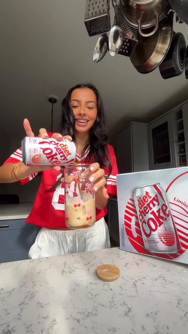 Instagram post by @miakhannn for Diet Coke. Caption reads: cherry coke heaven 🍒🍒 ad

Diet Cherry Coke is....