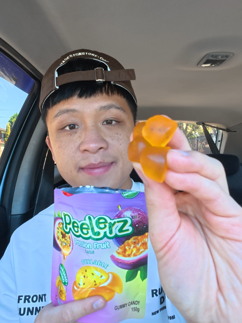 TikTok post by @chrisgotrice for Amos Sweets. Caption reads: Amos Peelerz for the first time @Amos Sweets....