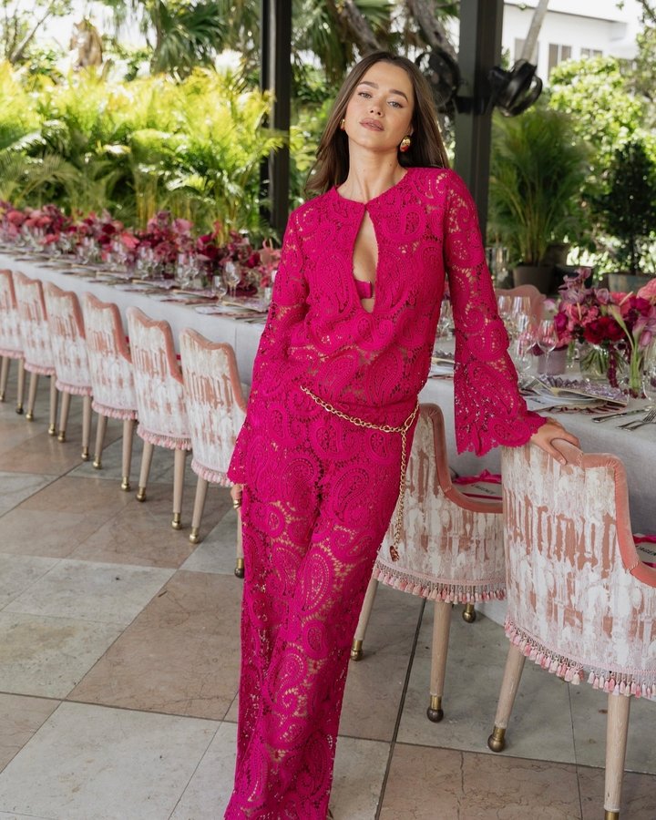 Instagram post by @valerialipovetsky for L'AGENCE. Caption reads: Co-hosted something fun with @lagencefashion....