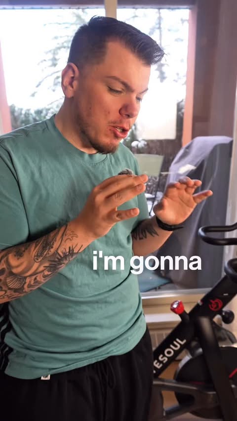 Instagram post by @progressive.overhaul for YESOUL FITNESS. Caption reads: Reviewing the YESOUL G1M Plus exercise bike.....