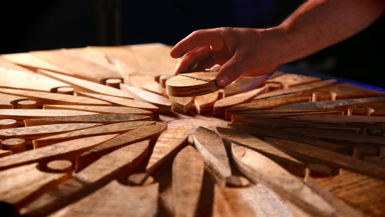 YouTube post by @FortressFineWoodworks for Eufy. Caption reads: I Don't Get Why They Don't Make Tables This Way....