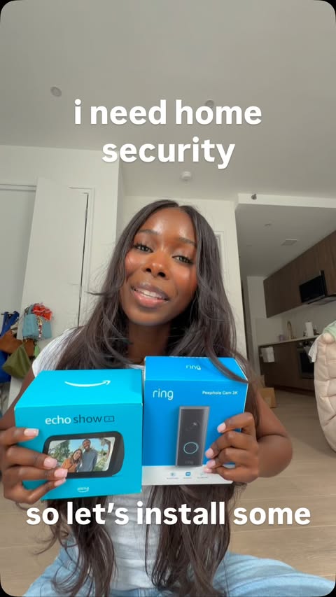 Instagram post by @justinescameraroll_ for Ring. Caption reads: [...] im not kidding. So let’s install our @ring....