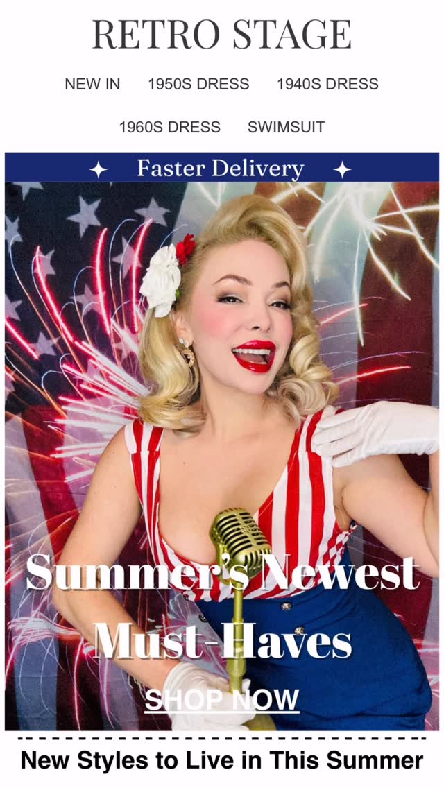 Instagram post by @heidibrucepinups for Retro Stage. Caption reads: [...] Me! 🫣thank you so much @retrostage_official....