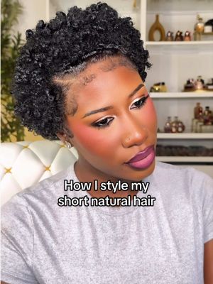 TikTok post by @aresha_g for Kaleidoscope Hair Products. Caption reads: [...] short natural hair with me 🥰....