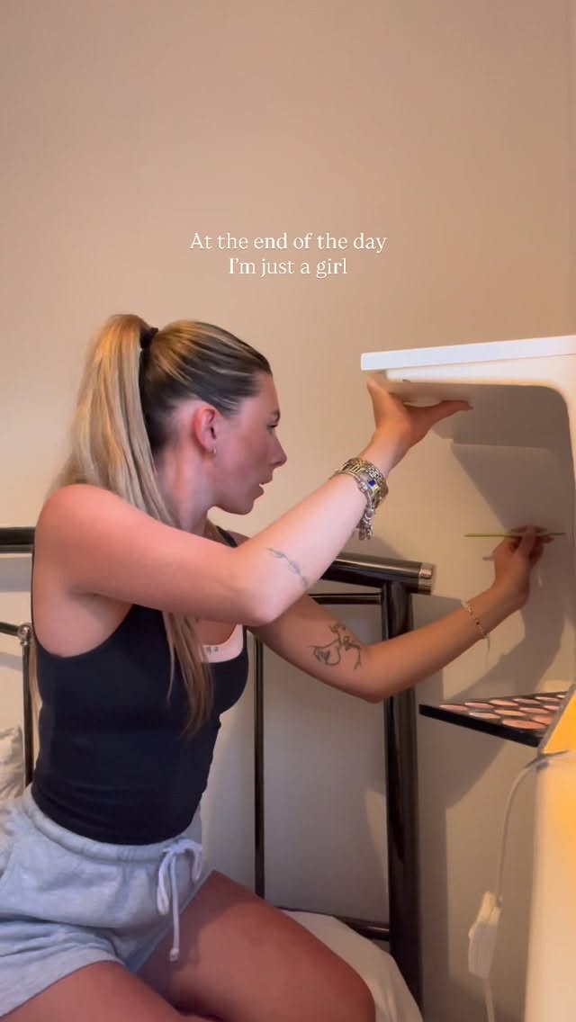 Instagram post by @builtinpink for MADE BY MITCHELL. Caption reads: Tools used:

@maybelline mascara 
@madebymitchell....