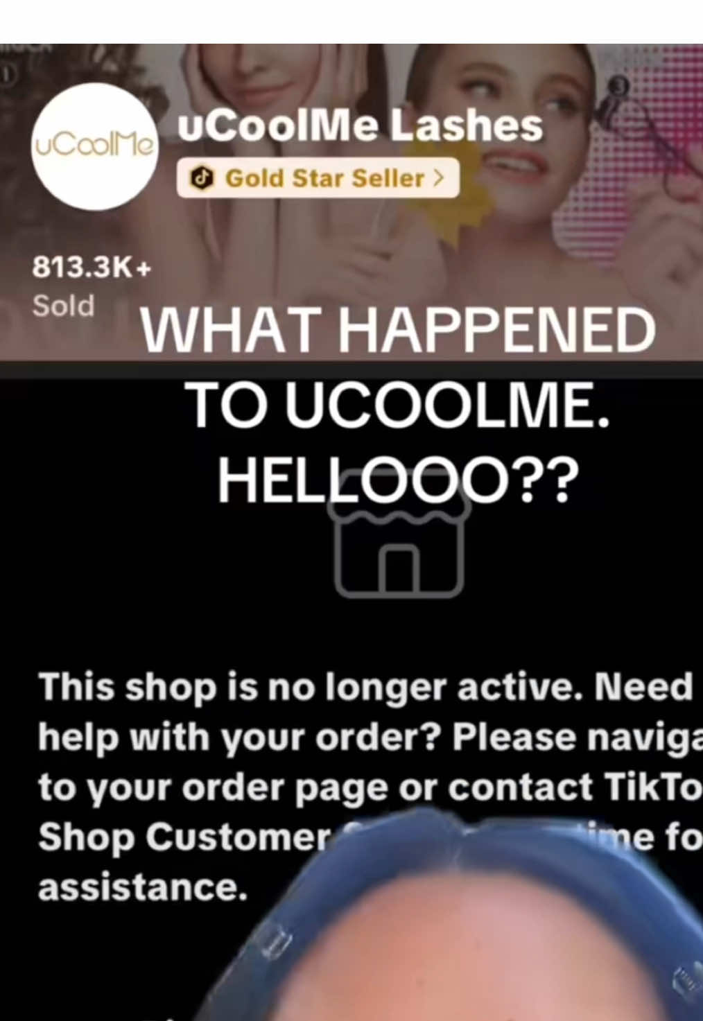 TikTok post by @jans.faves for Ucoolmelashes. Caption reads: [...] lashes againnnn!!😭🙏 #ucoolme....