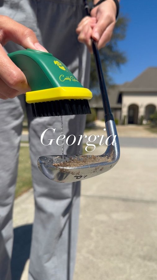 Instagram post by @handycapped_golf for Caddy Splash. Caption reads: [...] Spin, More Control & Lower....