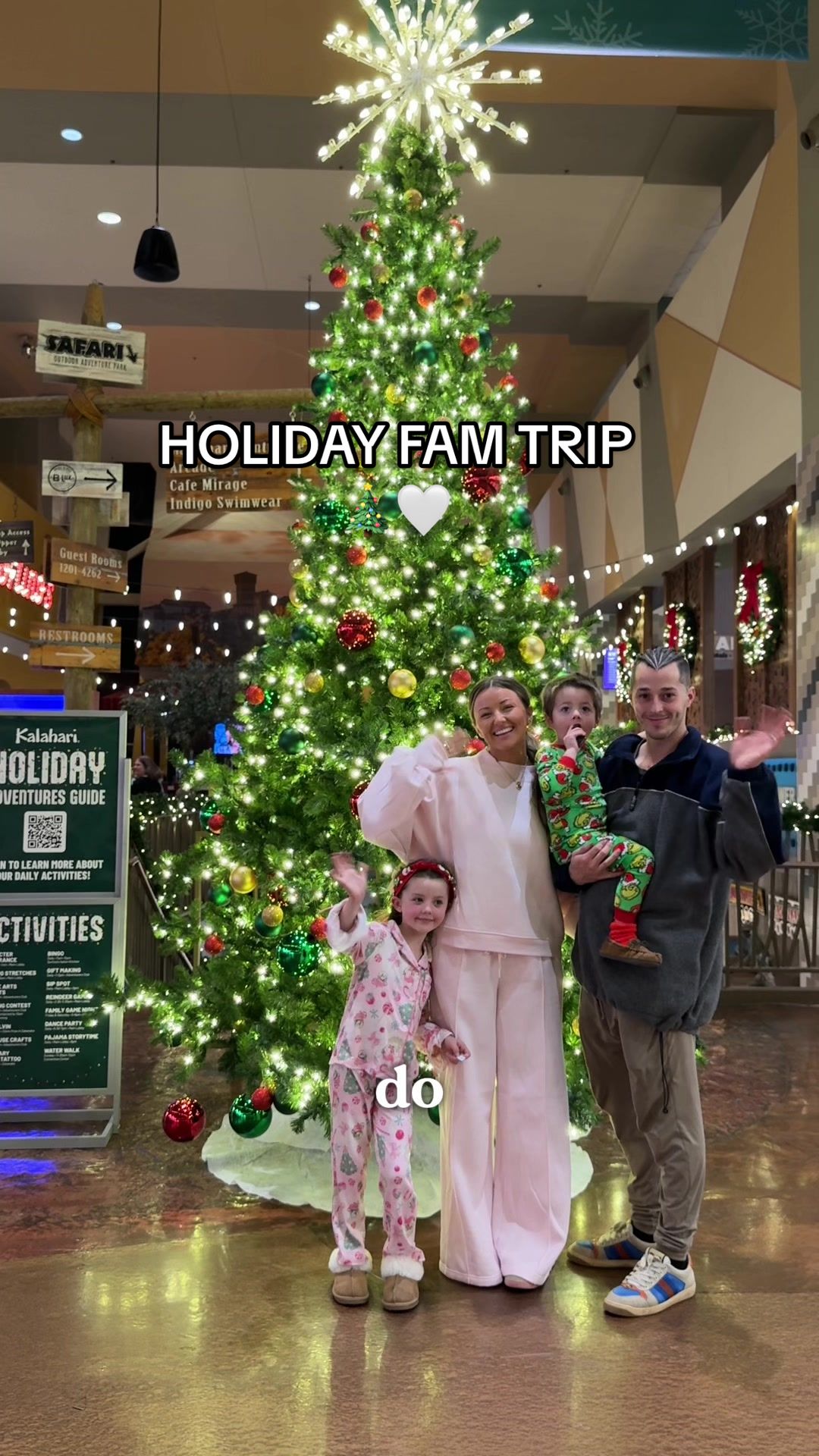 TikTok post by @christifritz for Kalahari Resorts. Caption reads: [...] with the fam at our fav resort @Kalahari....