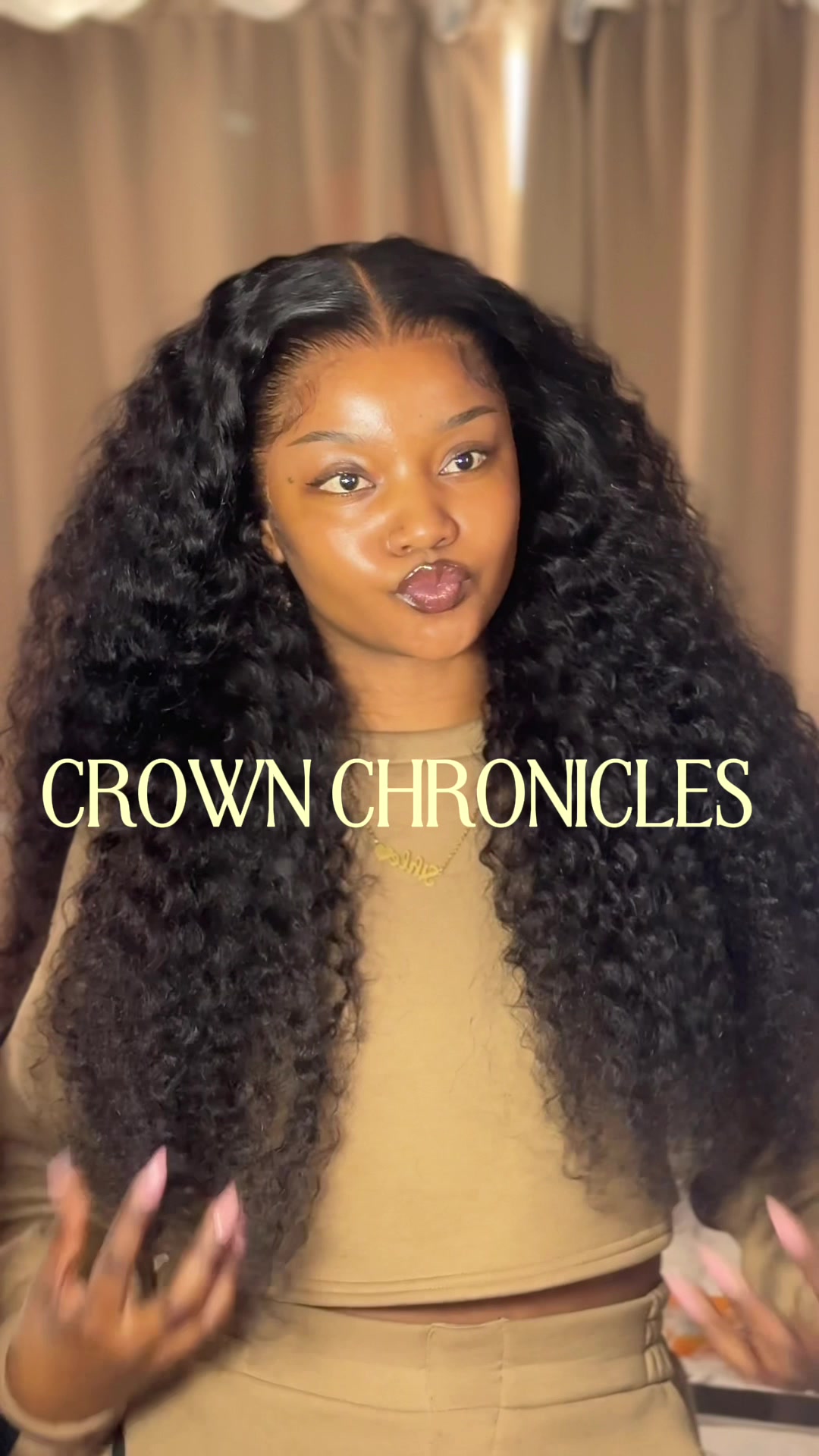 TikTok post by @sihle_moye for Alipearl Hair. Caption reads: [...] Frontal 28 Inches Deep Wave Wig from....