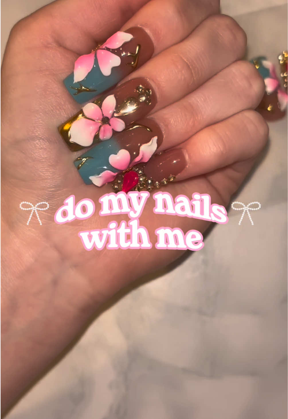 TikTok post by @xojennifernicolexo for LOVFUL. Caption reads: nail dayyy 💅🏻 obsessed with @Lovful shop spring....