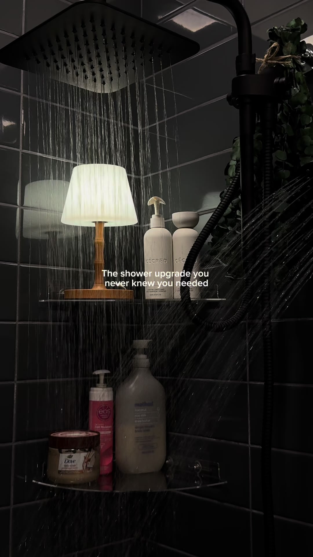 TikTok post by @hoperomeo_ for RYAMEN. Caption reads: [...] to assemble and renters friendly!! 🚿😚....
