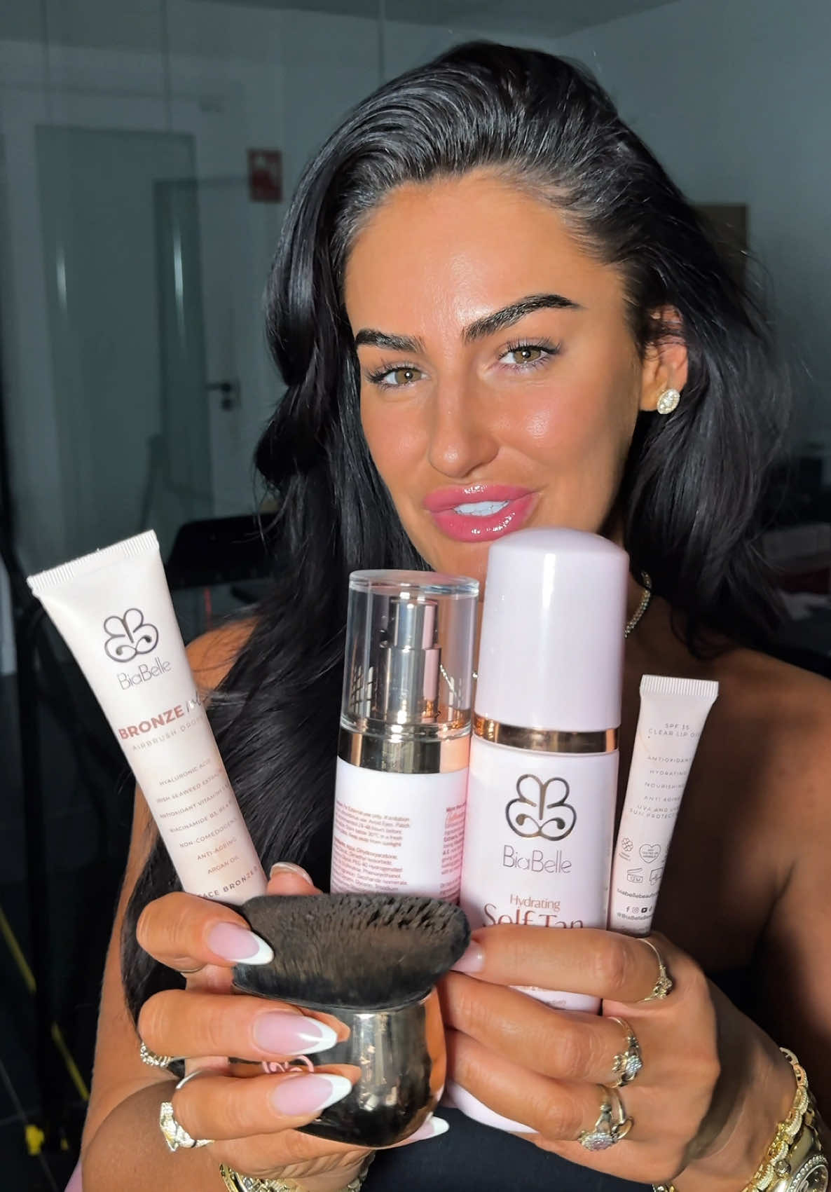 TikTok post by @blamurphy for BiaBelle Beauty. Caption reads: 50% OFF BEST SELLERS FLASH SALE !! 1 hour only....