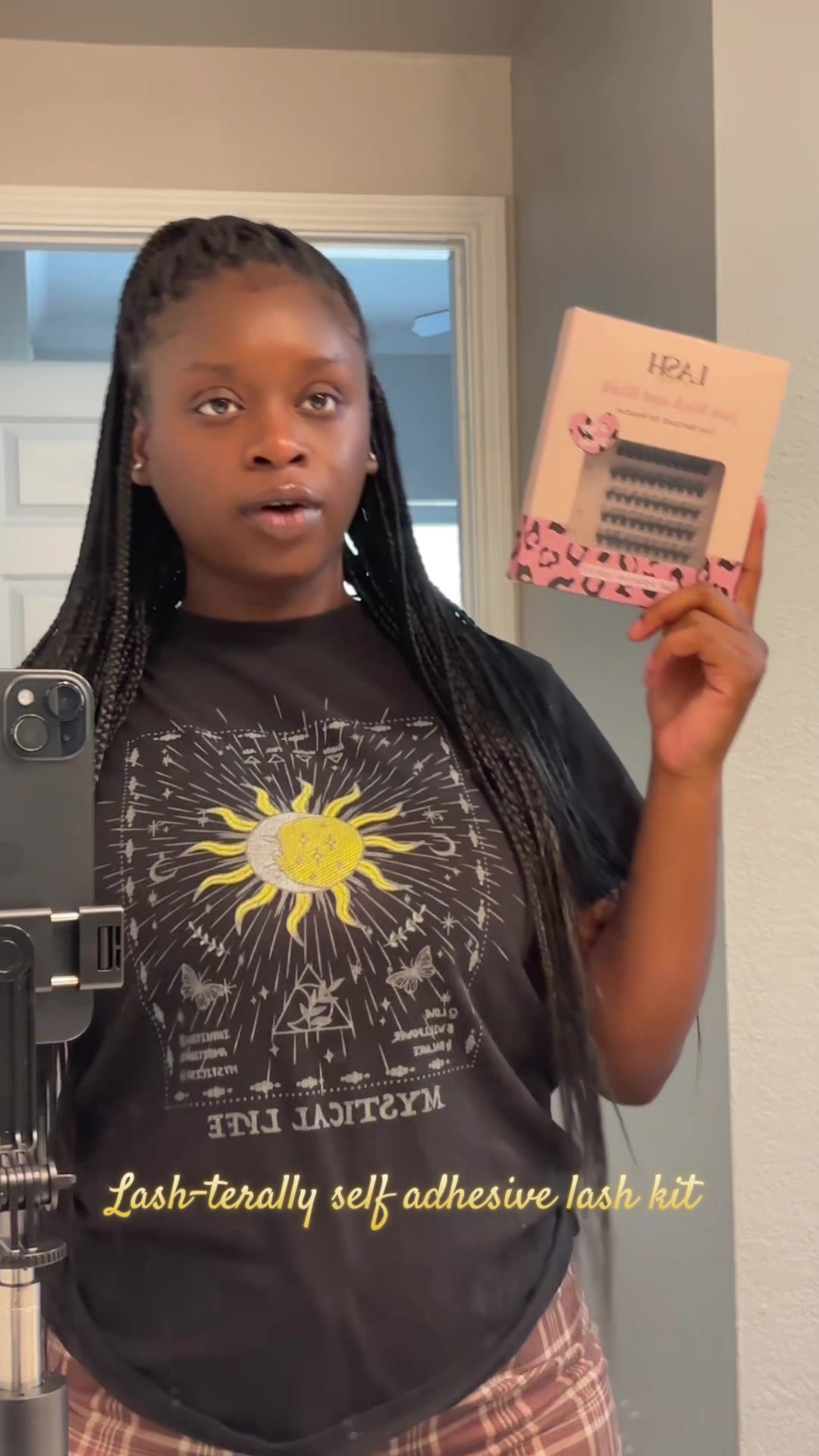 TikTok post by @nysaryee for Lashterally. Caption reads: Self adhesive lash kit from@Lashterally.usa....